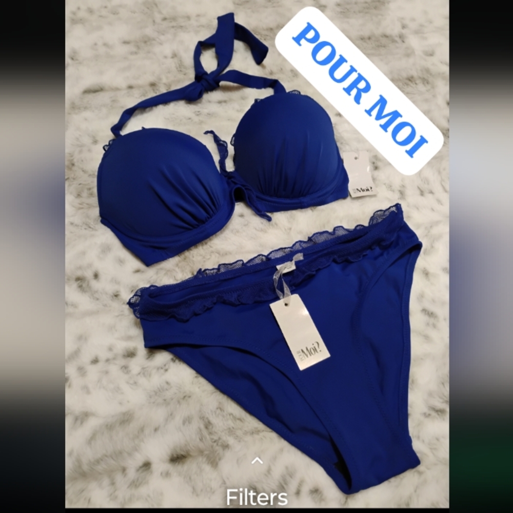 POUR MOI 💙 BLUE BIKINI SET.